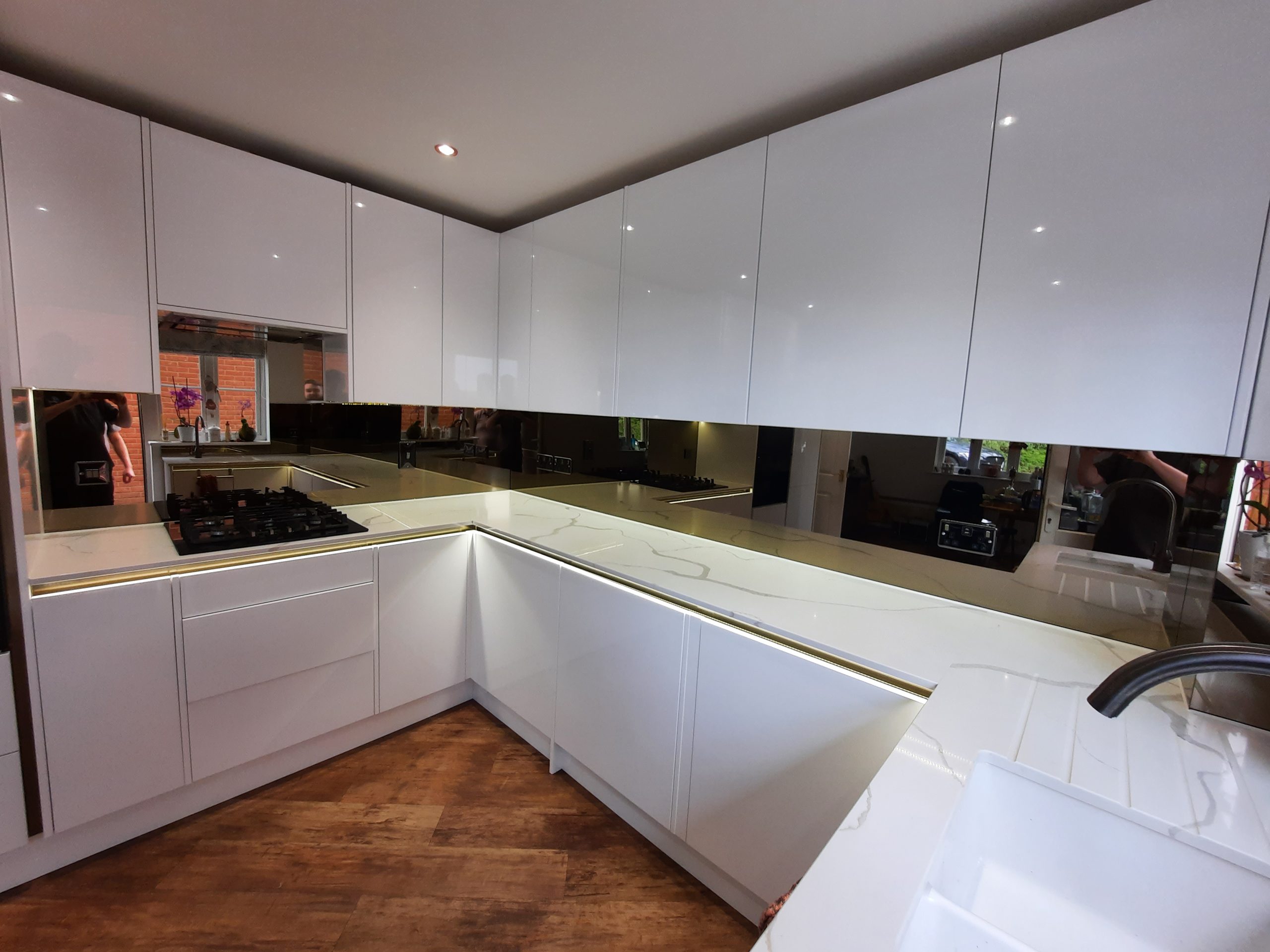 Bronze Mirror Splashback Cambridgeshire