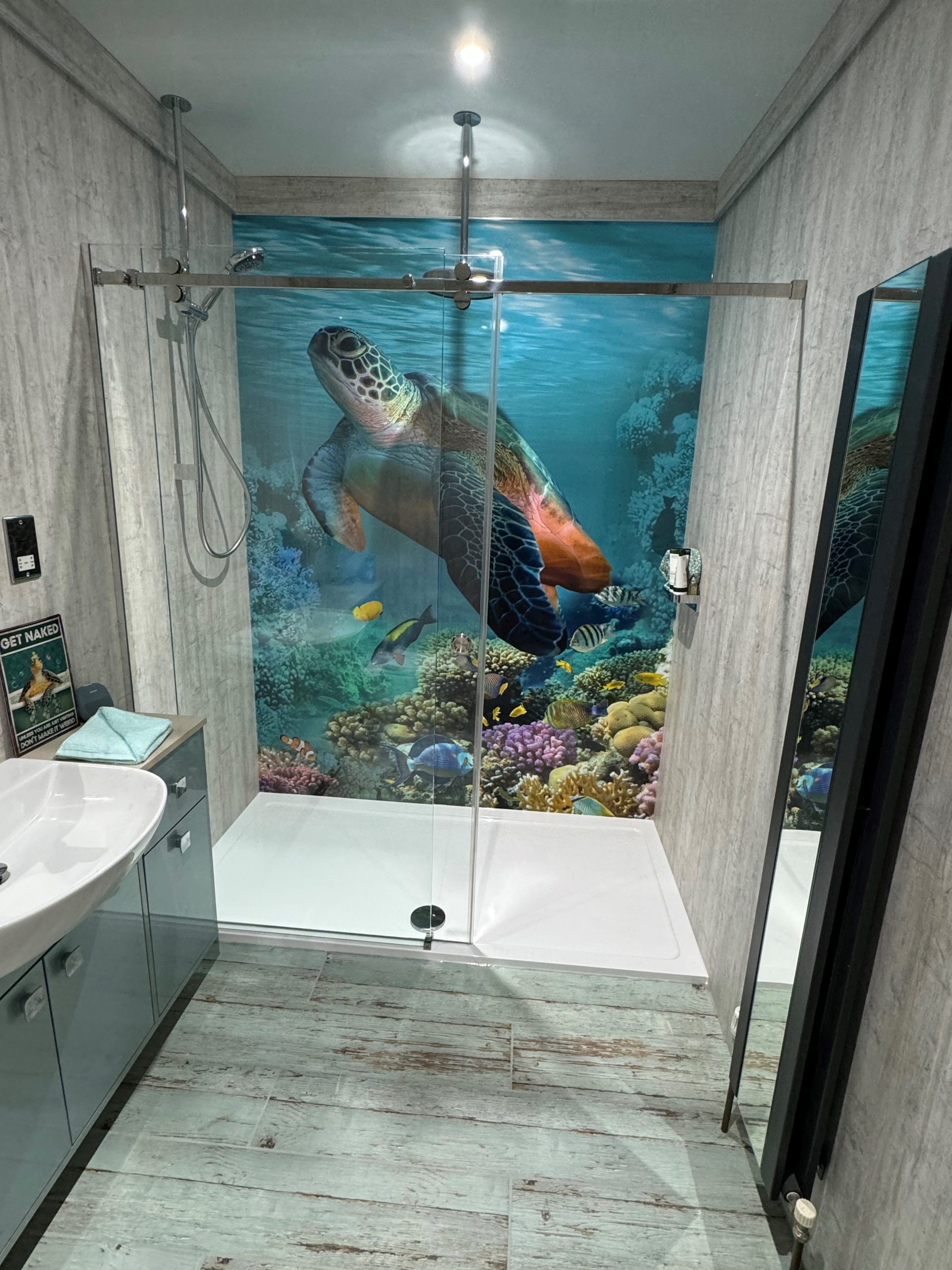 Image printed splashback and shower screen Cambridgeshire
