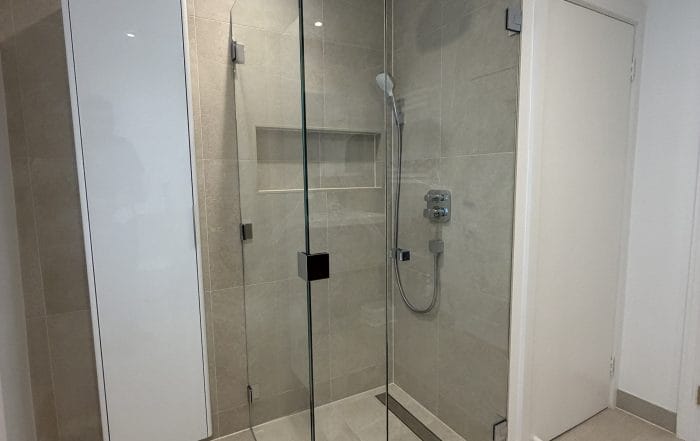 Frameless glass full shower enclosure Cambridge Feb 2026