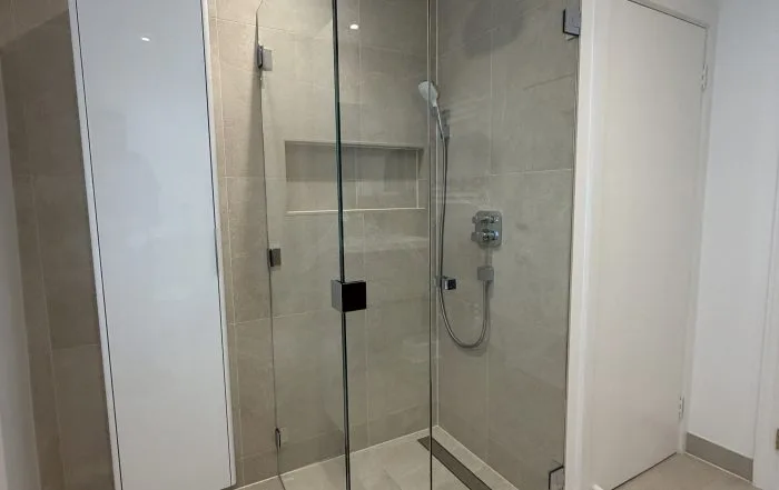 Frameless glass full shower enclosure Cambridge Feb 2026