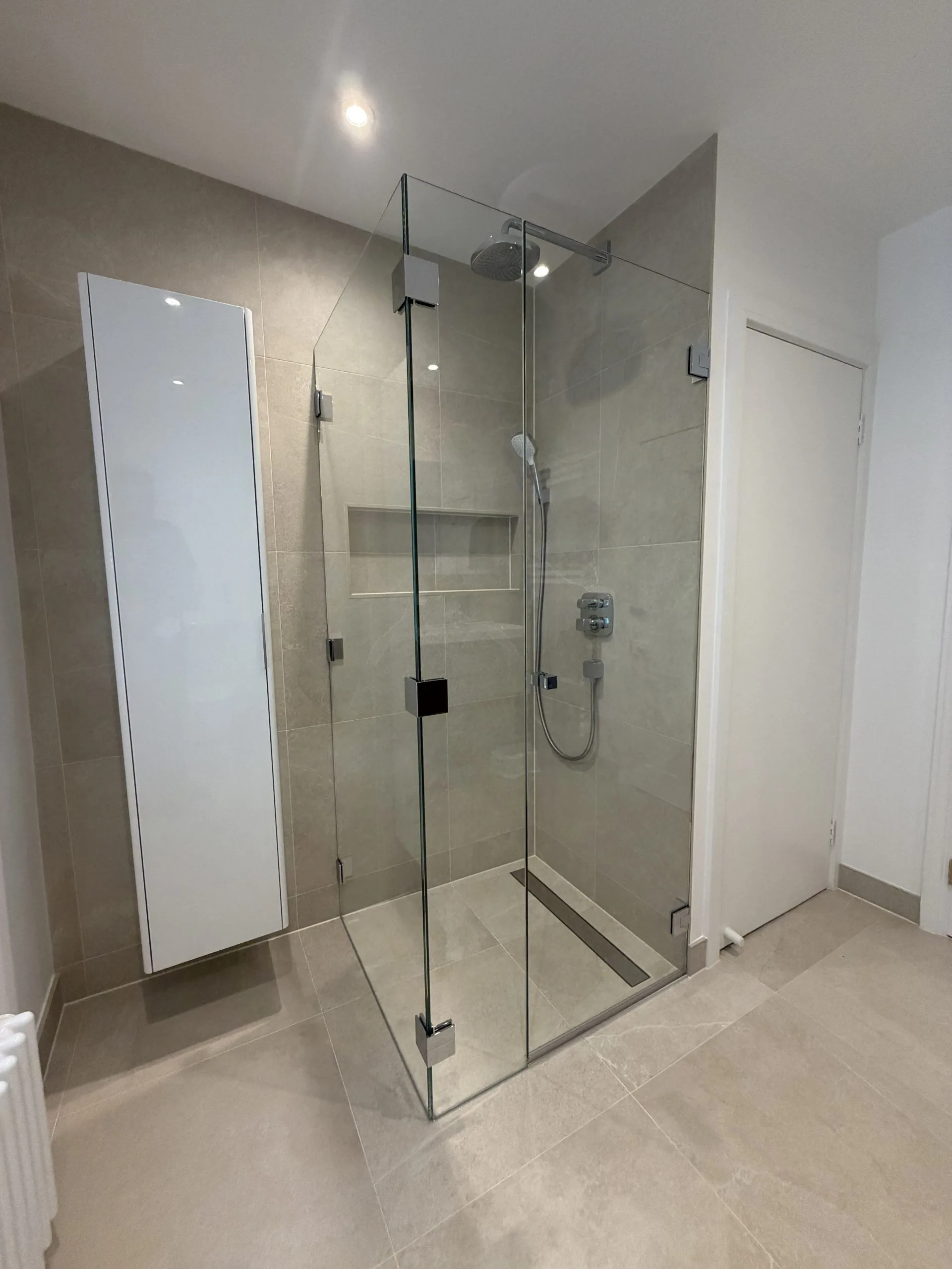 Frameless glass full shower enclosure Cambridge Feb 2026
