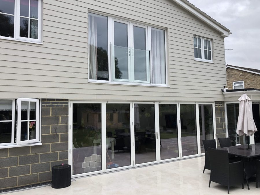 Glass balconies to home in Huntingdon